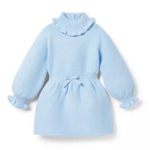 New With Tags - Janie & Jack - The Cozy Joy Sweater Dress - Skyscraper - Size 7